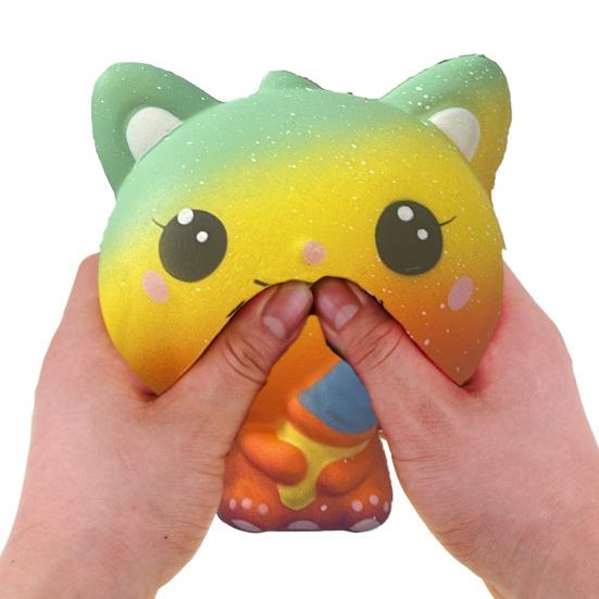 Squeeze Toy Flexible Relieve Stress Multi-Color Squishy Cat Decompression Toy Kids Toy