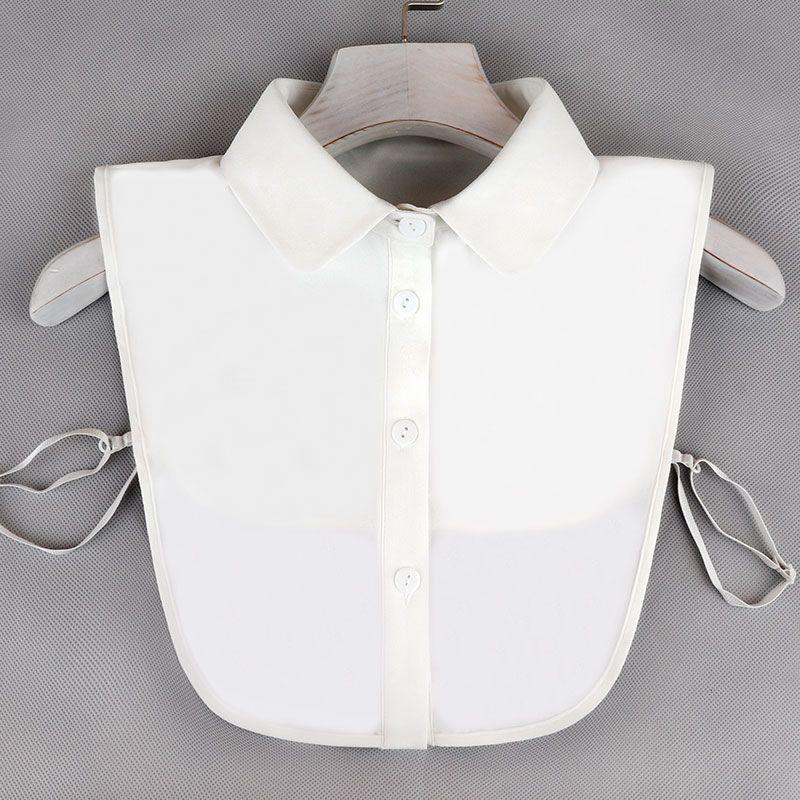 Μόδα Χρώμα Καραμέλας Λευκό Ψεύτικος Γιακάς Πουκάμισο Γυναικείο Ψεύτικος Γιακάς Μισό Πουκάμισο Μπλούζα Ψεύτικος Γιακάς Γυναικείο Πουλόβερ Πουκάμισο Αποσπώμενοι Γιακάδες