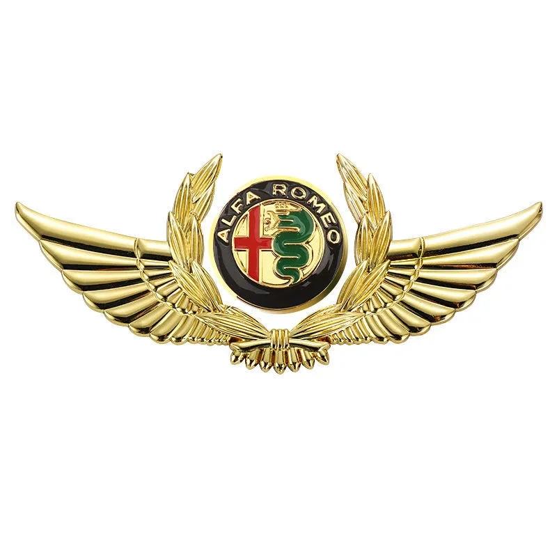 

Car Window Hood Trunk Side Body Badge Stickers for Alfa Romeo 159 156 147 Giulia Giulietta Stelvio Mito Spider Volante Sportiva золотой