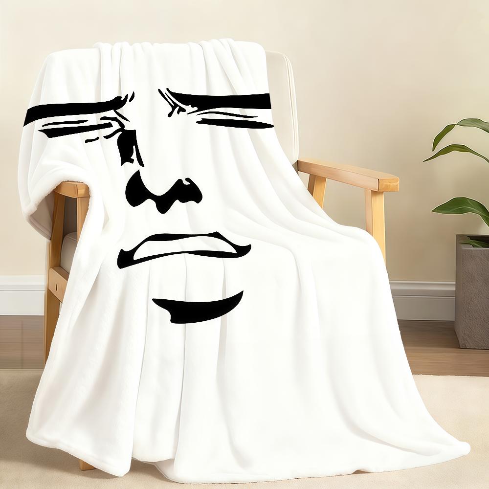 Meme Face Sigma Case boy Funny Blanket Soft Throw Blanket for Home Bedroom Bed Sofa Picnic Travel Office Rest Cover Blanket Gift
