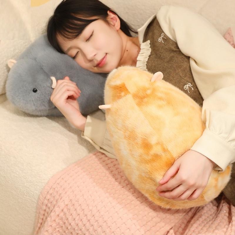 Cartoon Golden Hamster Plush Toys Super Soft Squeeze Toy Round Cozy Animal Doll Home Decoration