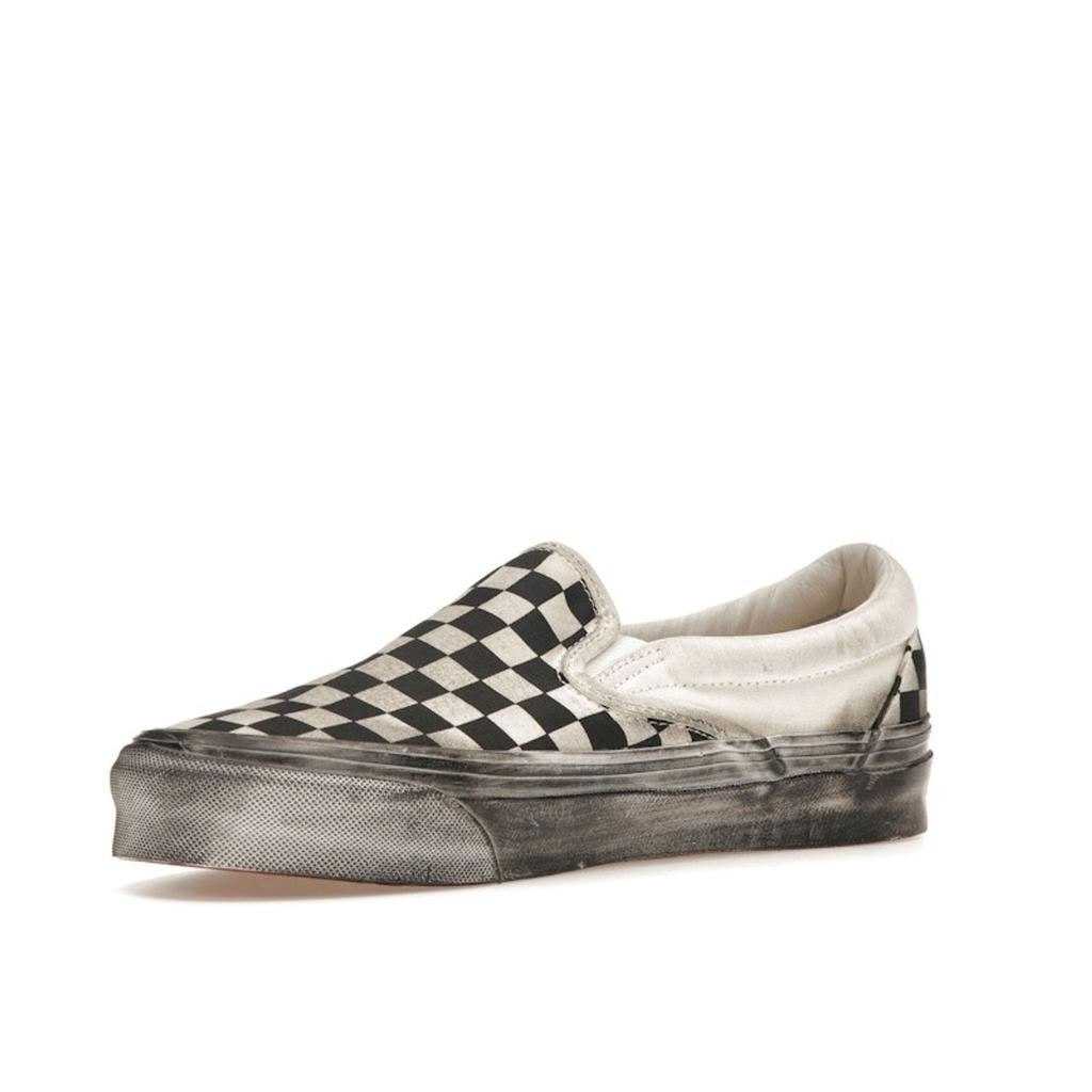 Vans OG Classic Slip-On LX Stressed - Black Checkerboard Unisex Sneakers VN0A32QNBKC
