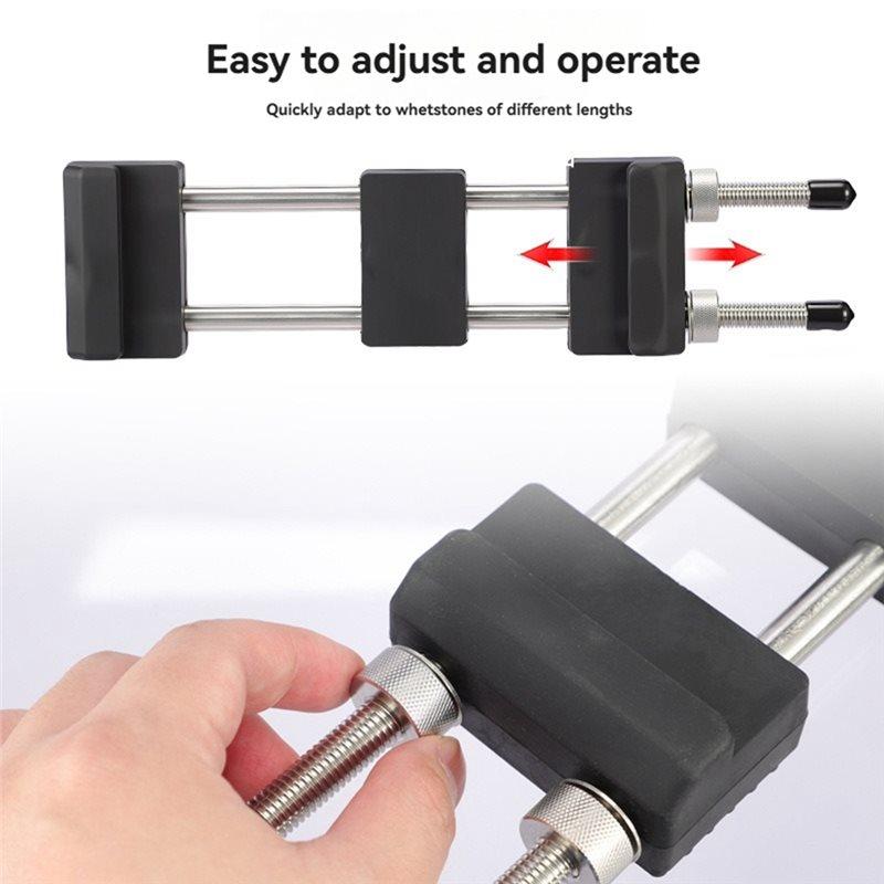 White Fused Alumina Sharpening Stone 1000/6000 In No-Slip Adjustable Sharpener Stone Holder Base