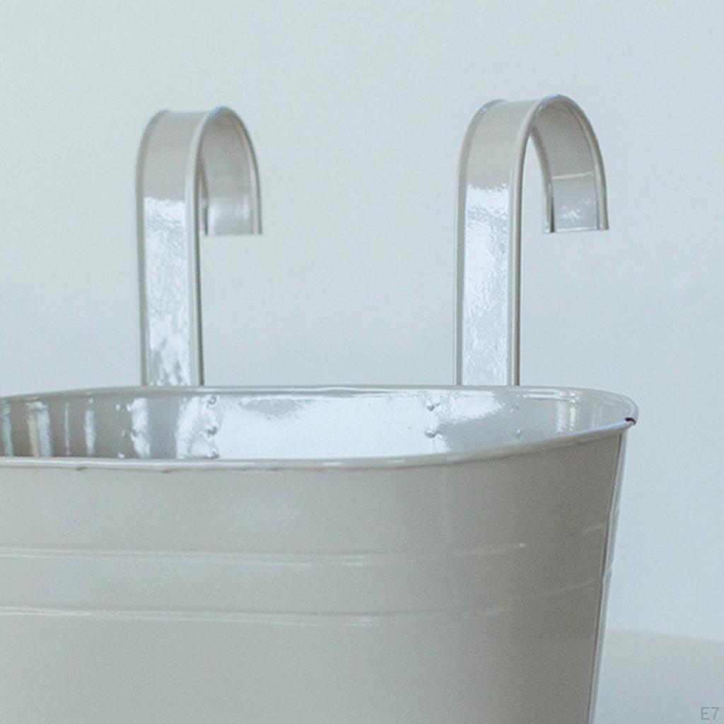 Çift Kancalı Saksı Askıları Balkon Saksıları İçin Geniş Kapasiteli Ev Dekorasyonu Veranda Korkulukları