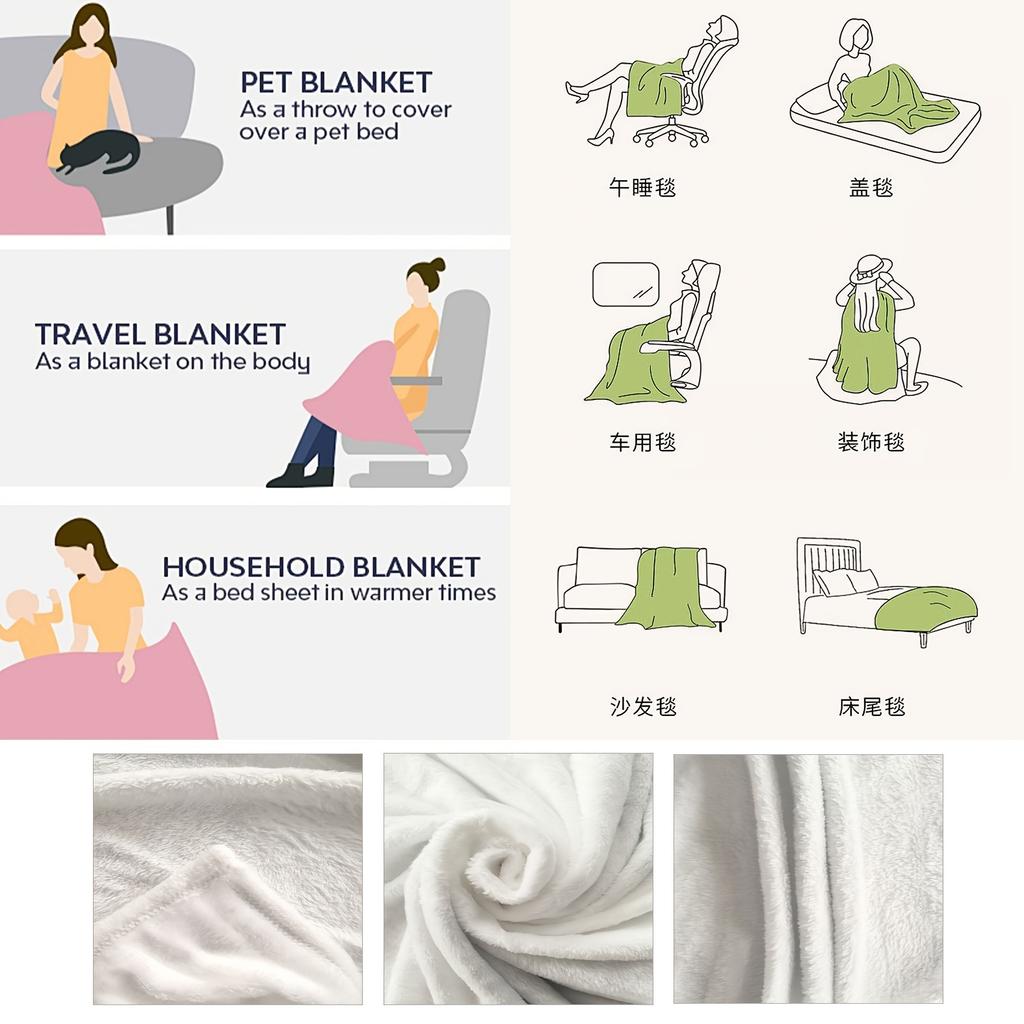 frightened expression of Mona Lisa Flannel printed blanket suitable for all seasons suitable for living room office sofa travel