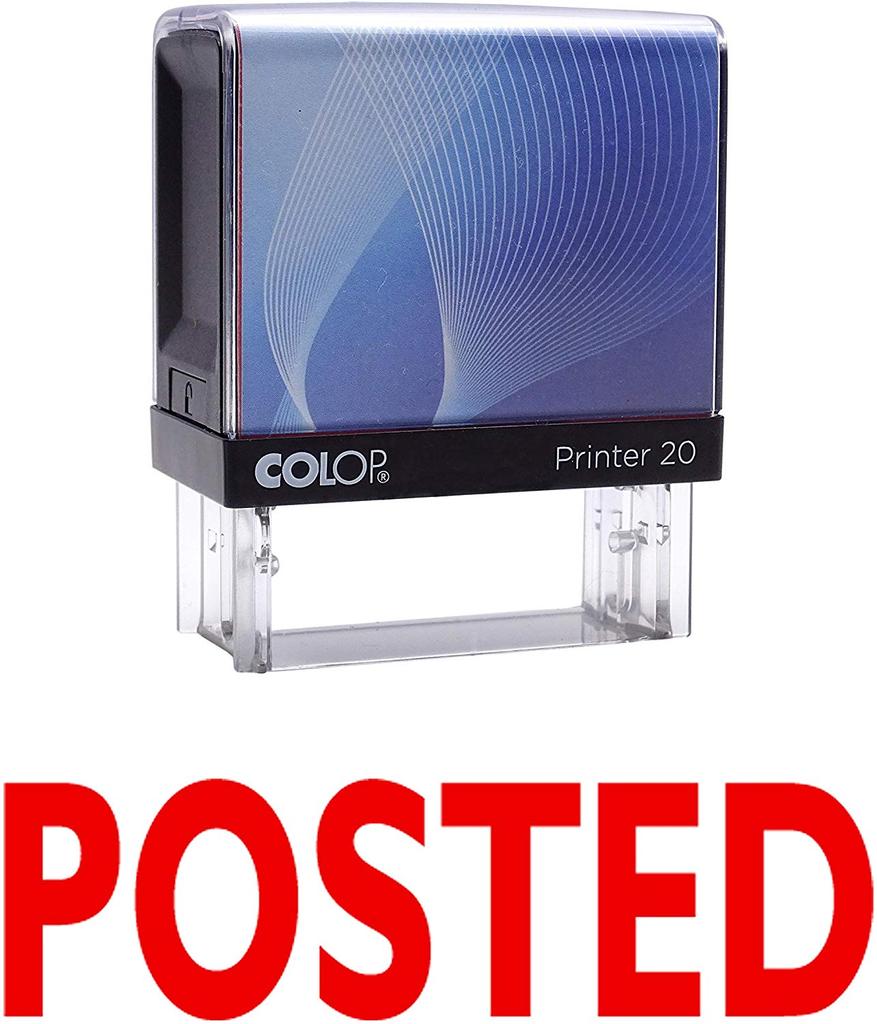 POSTED Self Inking Rubber Stamp Custom Colop Office Stationary P20 Mini