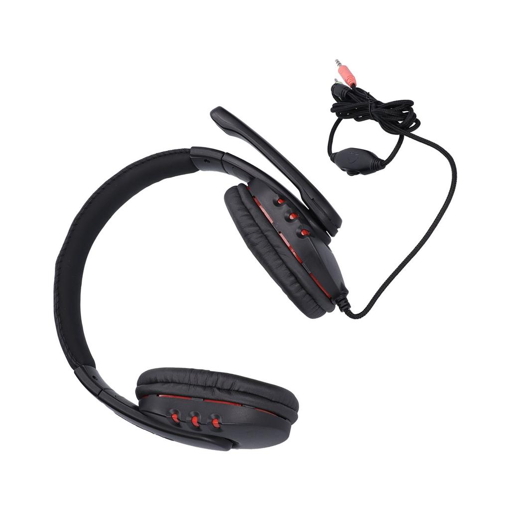 Gaming Headset Verstellbare kabelgebundene Gaming-Kopfhörer mit drehbarem Mikrofon für 3,5-mm-Geräte