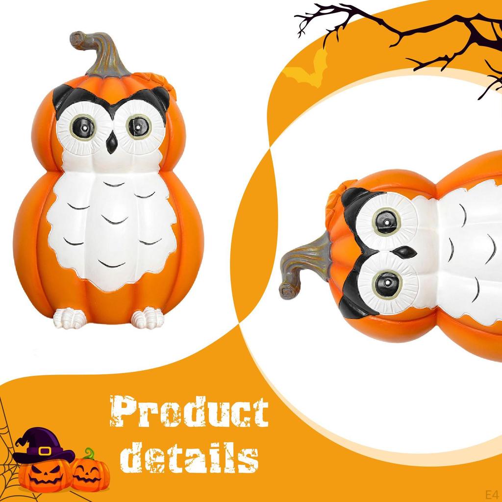 Animal Pumpkin Figurine Desktop Ornament Halloween Gift Collection Statue Sculpture for Bedroom