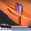 Multi-Function Hanging Organizer for AITO M8 2nd Row, Custom Fit Rear Seat Storage Box with Phone Holder, Keeps Car Tidy