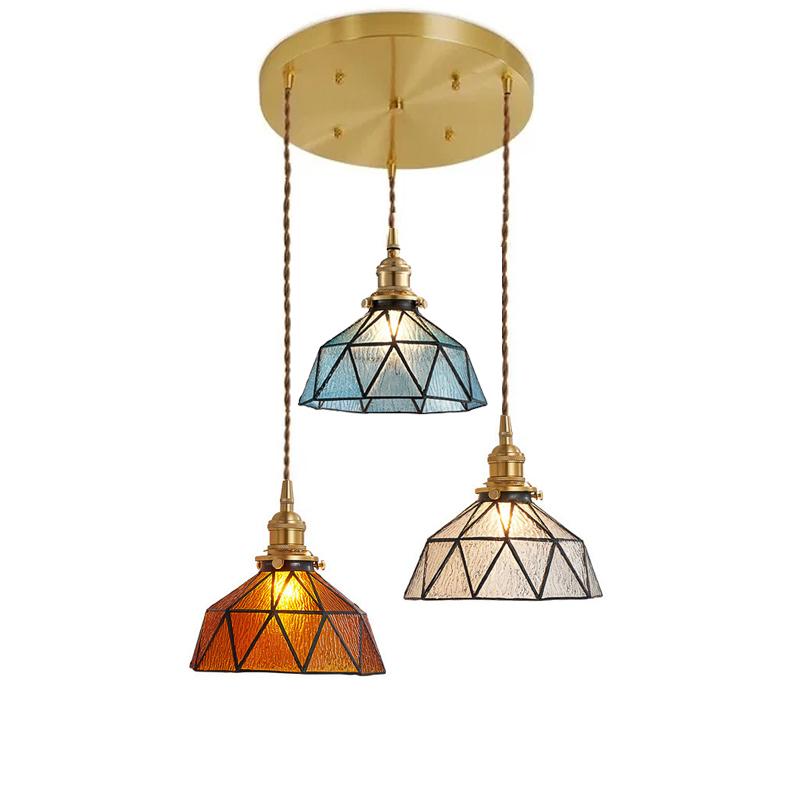 Modern Ceiling Lamp Tiffany Shade Kitchen Aisle Balcony Bedroom Home Art Decor Led Ceiling Lights Pendant Chandelier Living Room