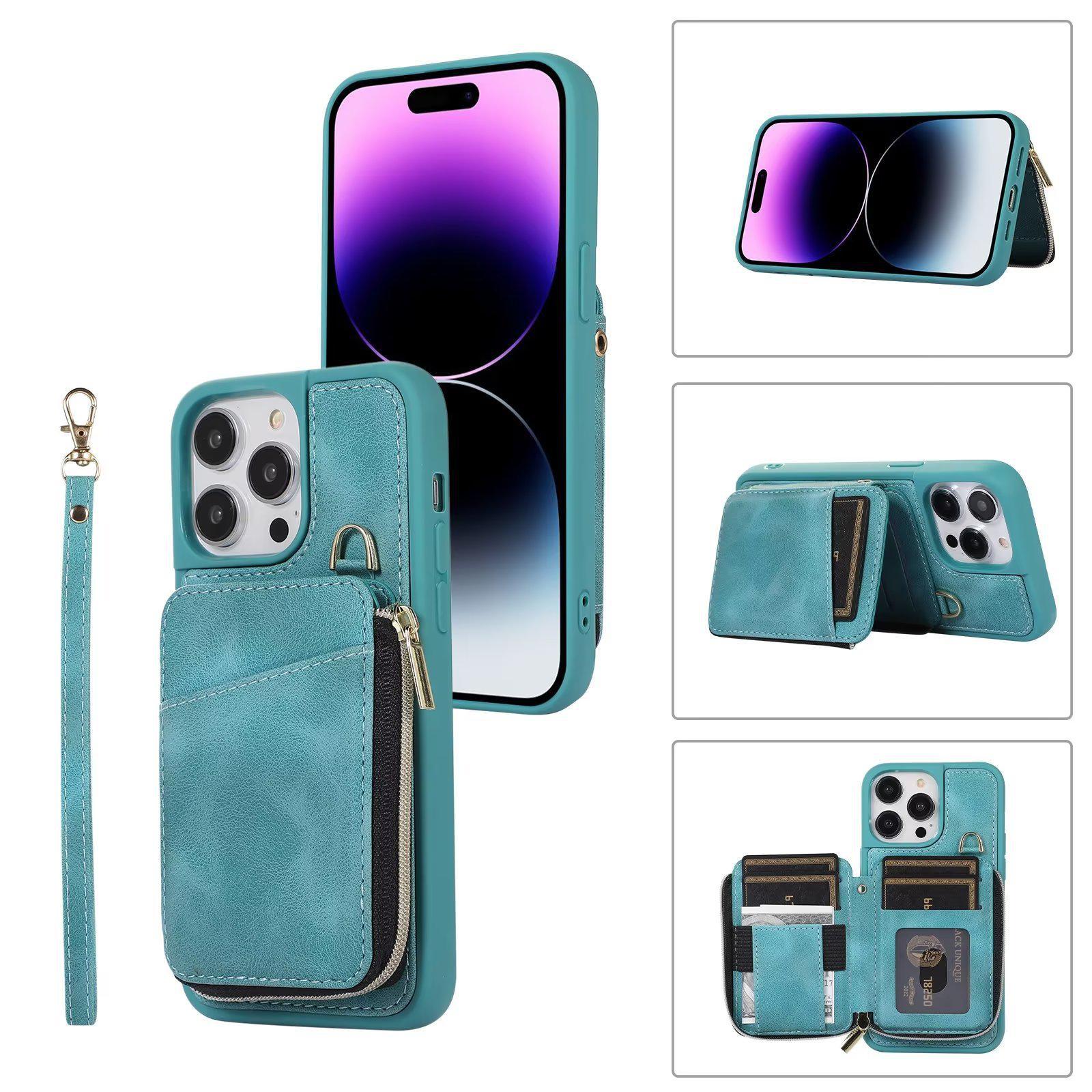 

Шкіряний чохол-гаманець для iPhone 15 14 Plus 13 12 11 Pro Max XSMAX для Samsung S23 S22 S21 S20 Ultra Plus A14 A54 Samsung A54 5G бірюзовий