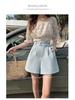 2026 Summer Women's Slimming A-line Wide-leg Shorts - Korean Style, Versatile, Casual Fit