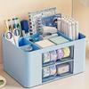 1pc Two-Tone Creative Multi-purpose Stationery Storage Box, Desk Holder For Office Storage