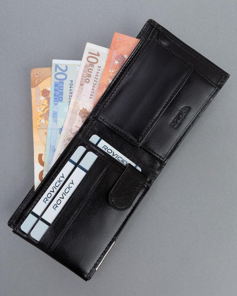Men's Leather Wallet RM-05-BCF-BP-9533 Black