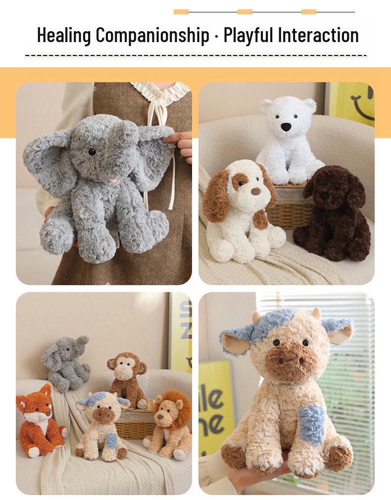 Cross-Border Plush Animal Dolls: Panda, Fox & Highland Cattle Creative Plush Toys