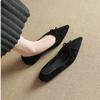 Women Flat Shoes, Large Sizes  Autumn New Office Walking Women Bow Decoration Shallow Pointed Toe Slip-On Ballet Women