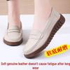 Spring & Autumn Genuine Leather Slip-On Shoes - Soft Sole, Non-Slip, Comfortable Footwear for Middle-Aged & Elderly Women