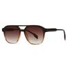  Fashion Double Bridges Square Men Luxury Sunglasses Retro Women Tea Gradient Shades UV400 Sun Glasses