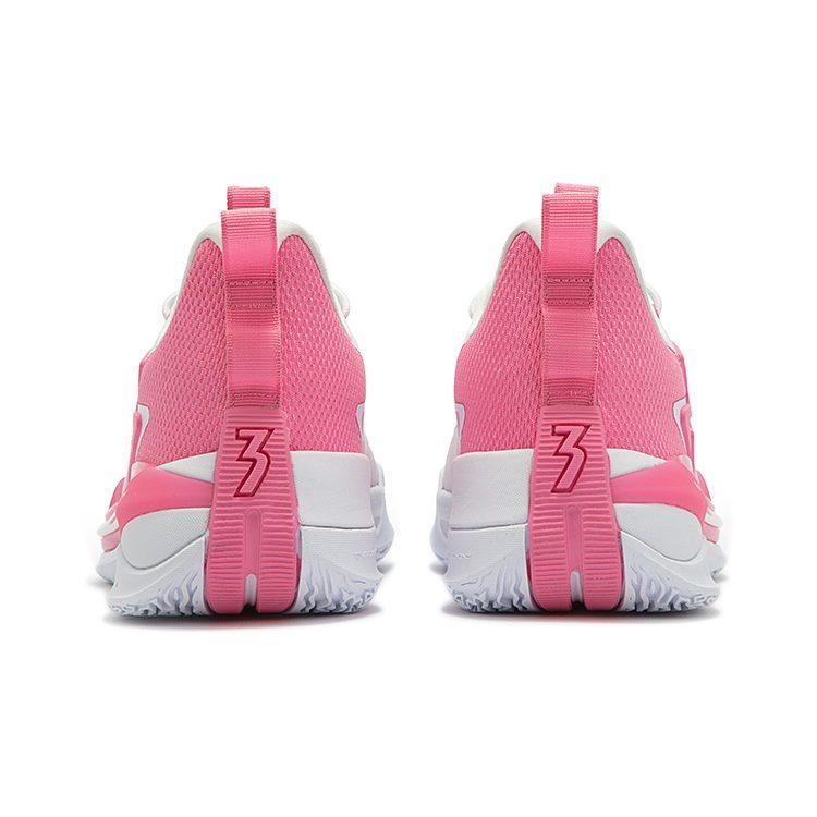 Scarpe da Basket Performance 361 Big3 3.0 Resistenti all'Abrasione Ammortizzate Basse da Uomo Bianco Rosa 672311111F-2