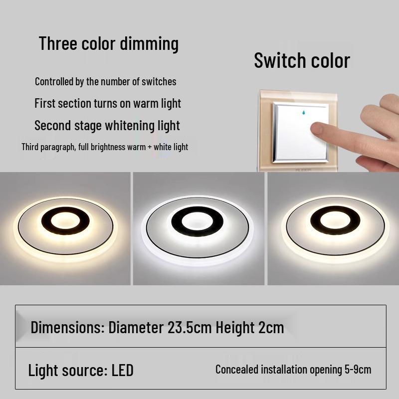LED Ceiling Light for Hallway, Entrance, or Balcony - Round Surface Mounted Design