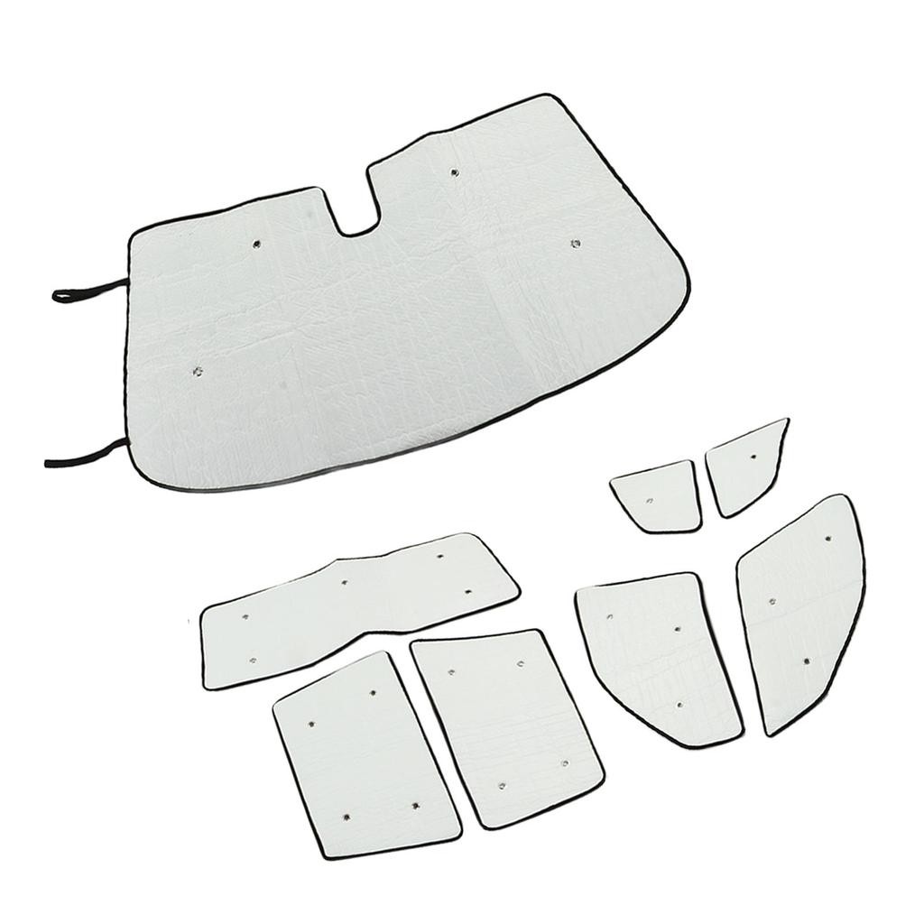 8 Pezzi Parasole per Parabrezza Auto Parasole per Finestrino Auto Copertura Scudo Termico con Ventose per X3 E83 2006‑2010