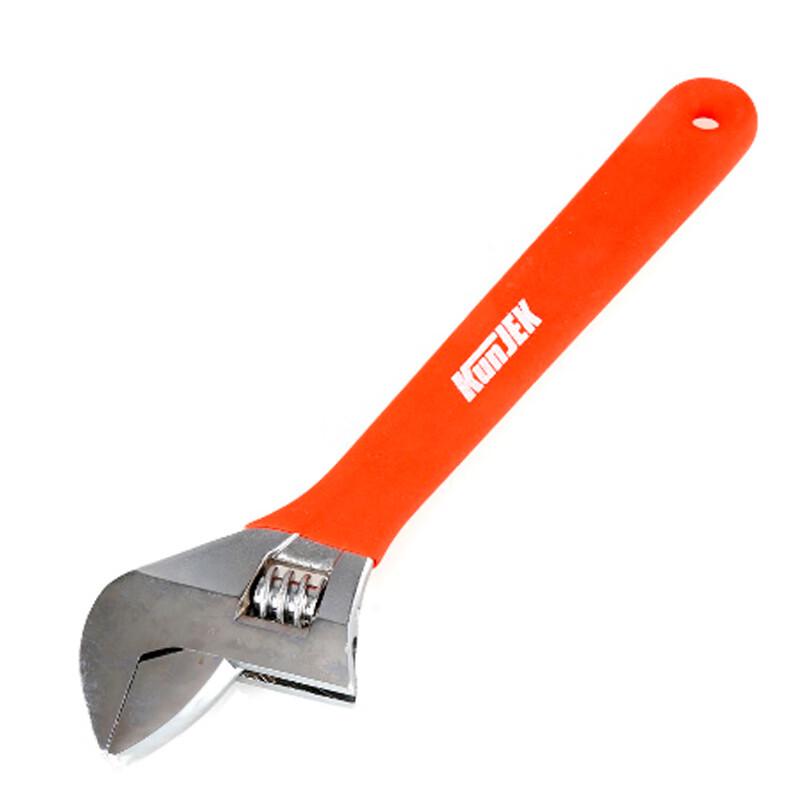 KUNJEK European Style Dip-Coated Handle Adjustable Wrench 10 inch