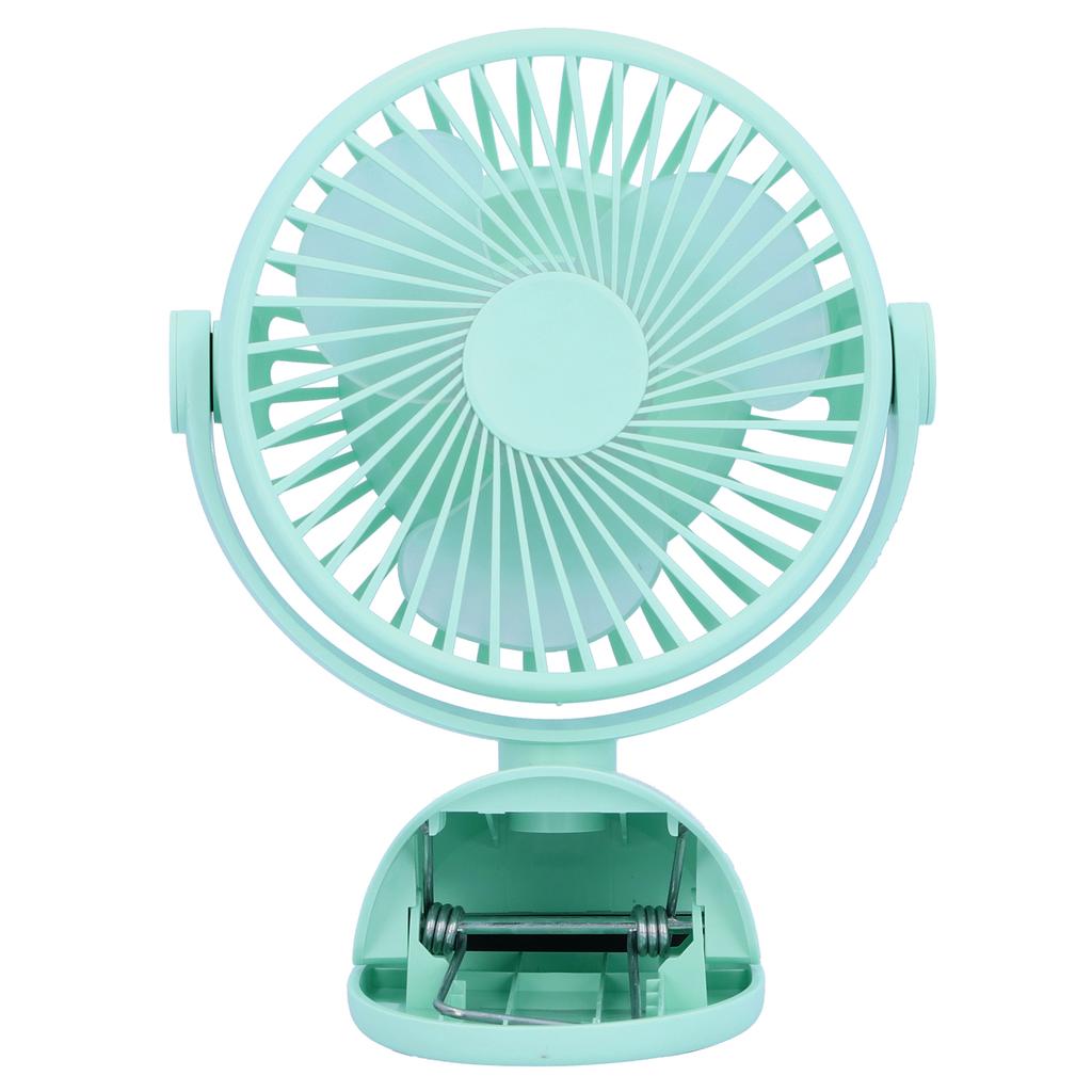 USB Mini Clip Fan Strong Wind 3 Blade Rechargeable 4 Gears Desktop Cooling Fan Cooler