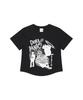 MAHAGRID Don’T Panic Round Crop Tee Black(Mg2Gmft538A)