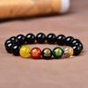Obsidian Five Gods of Wealth Cinnabar Bracelet for Women - Year of the Snake Style