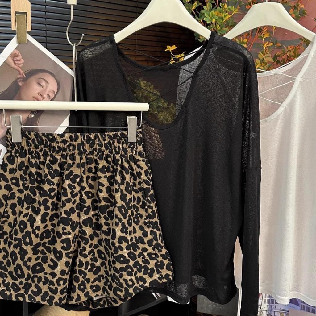 2025 Summer Ice Silk Backless Cutout Sun Protection Cardigan - Slimming Loose Fit Long Sleeve Top