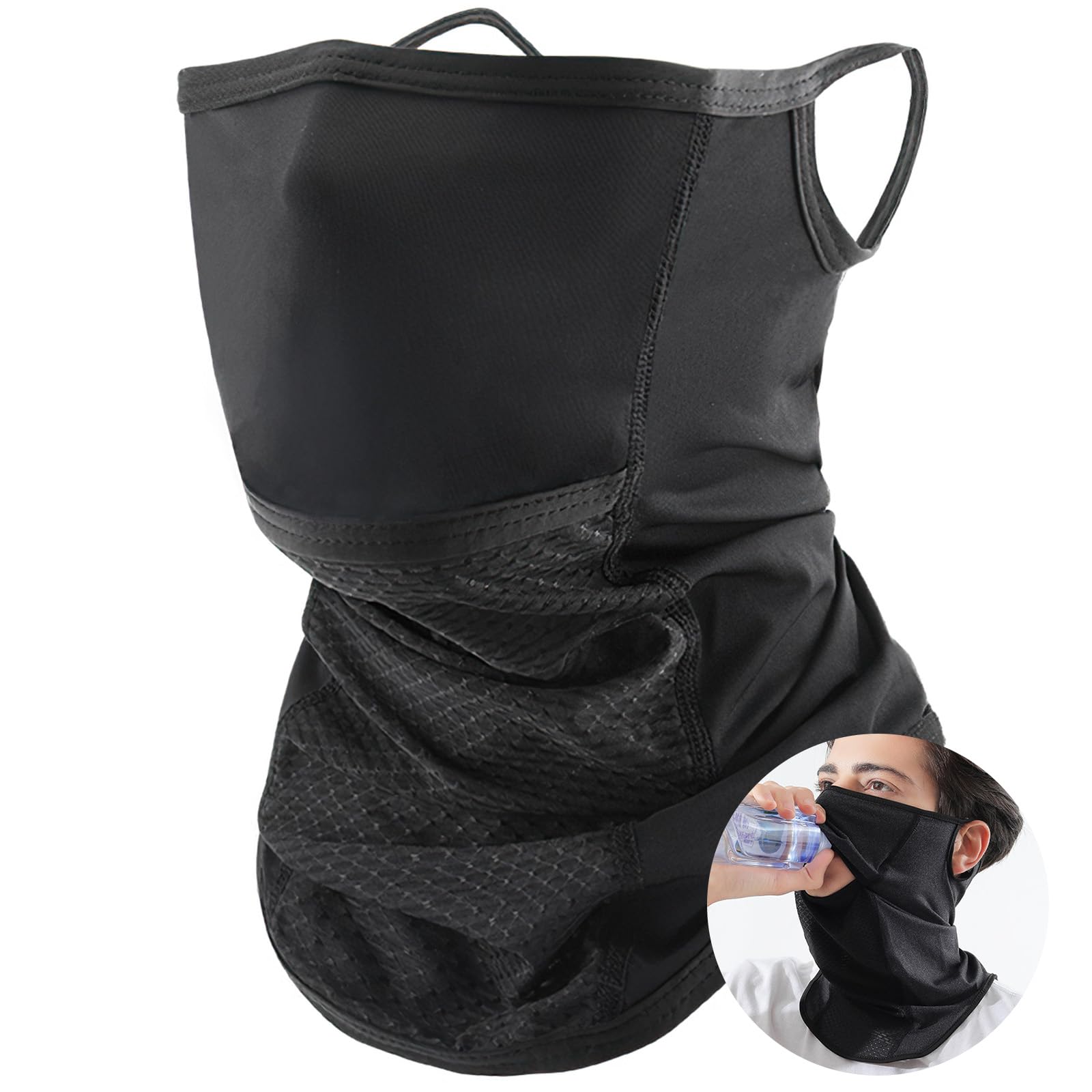 

by Face Cover Neck Guard for Spring and Summer New Opening Cooling Neck Ear Easy to Sun UV Tennis Mountain Unisex [Andeor] [Used Cyclists] [2024 чорний
