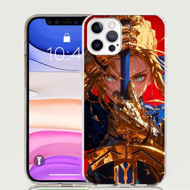 Fate Zero Stay Night Saber Phone Case For iPhone 17 Air 16 15 Plus 11 14 Pro Max 13 Mini 12 7 8 + SE Pattern Art Customized Cove