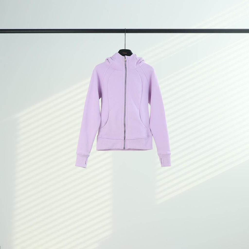 Women's Scuba Slim-fit Full Zip Fleece-lined Hooded Sweatshirt for Casual Sport & Yoga