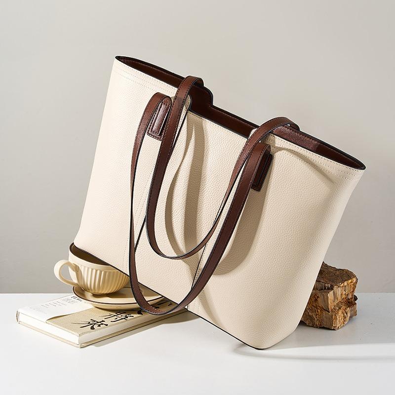 Tote bag first layer cowhide large-capacity women's bag commuting to work shoulder handbag