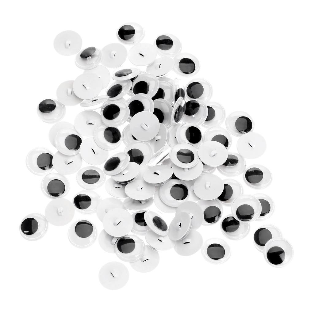 100pcs/lot Animal Eyes 8/10/12/15mm Sew-on Googly Eye Active Moving Safety Eye with Hole Doll Toy Bear Puppet Craft DIY Gift