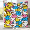 1pc Printed Fleece Blanket Featuring Colorful Little Ducks, Soft And Skin-Friendly, Perfect for Home Use In The Bedroom, Comfortable for Napping, Suit