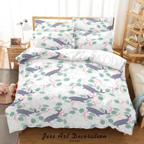 Whale Duvet Cover Set Bed Decoration First Choice Gift Suitable For Children Boys Girls And Adults Soft Warm And Breathable