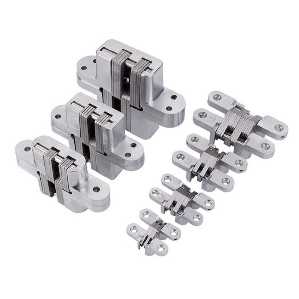 1pc Concealed Hidden Hinge Stainless Steel Door Hinge Multiple Uses Cross Hinges  for Cabinet Door
