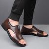TUINANLE Men's Leather Sandals Breathable Hollow out Outdoor Casual Beach Shoes Summer New Comfort Men walking shoes