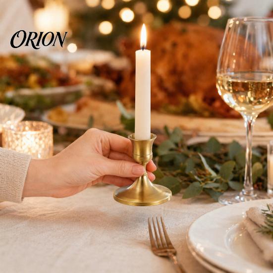 Minimalist Candle Stand Candlestick Holder for Tealight or Pillar Candles, Metal European Simple Decorative Holder, Romantic Wedding Decor Dinner
