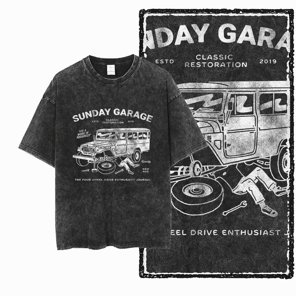 YN CAMPING AND VAN LIFE Printed Cotton Acid Washed Graphic Unisex T Shirt Cool Streetwear Men Tshirts Big Size Tee for Men