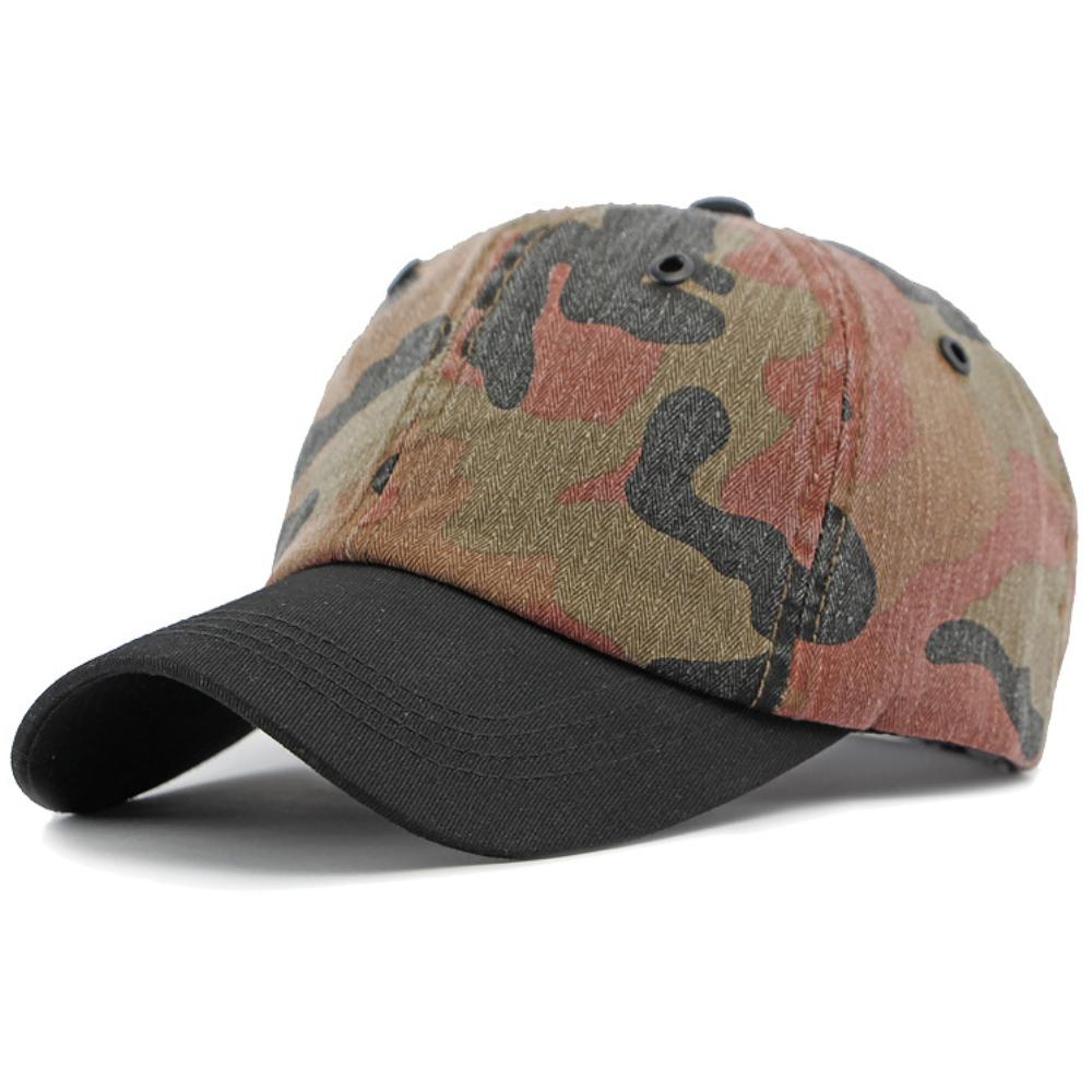 HT4350 Baseball Cap Men Women Spring Summer Sun Cap Breathable Cotton Camouflage Baseball Hat Male Female Adjusted Snapback Cap