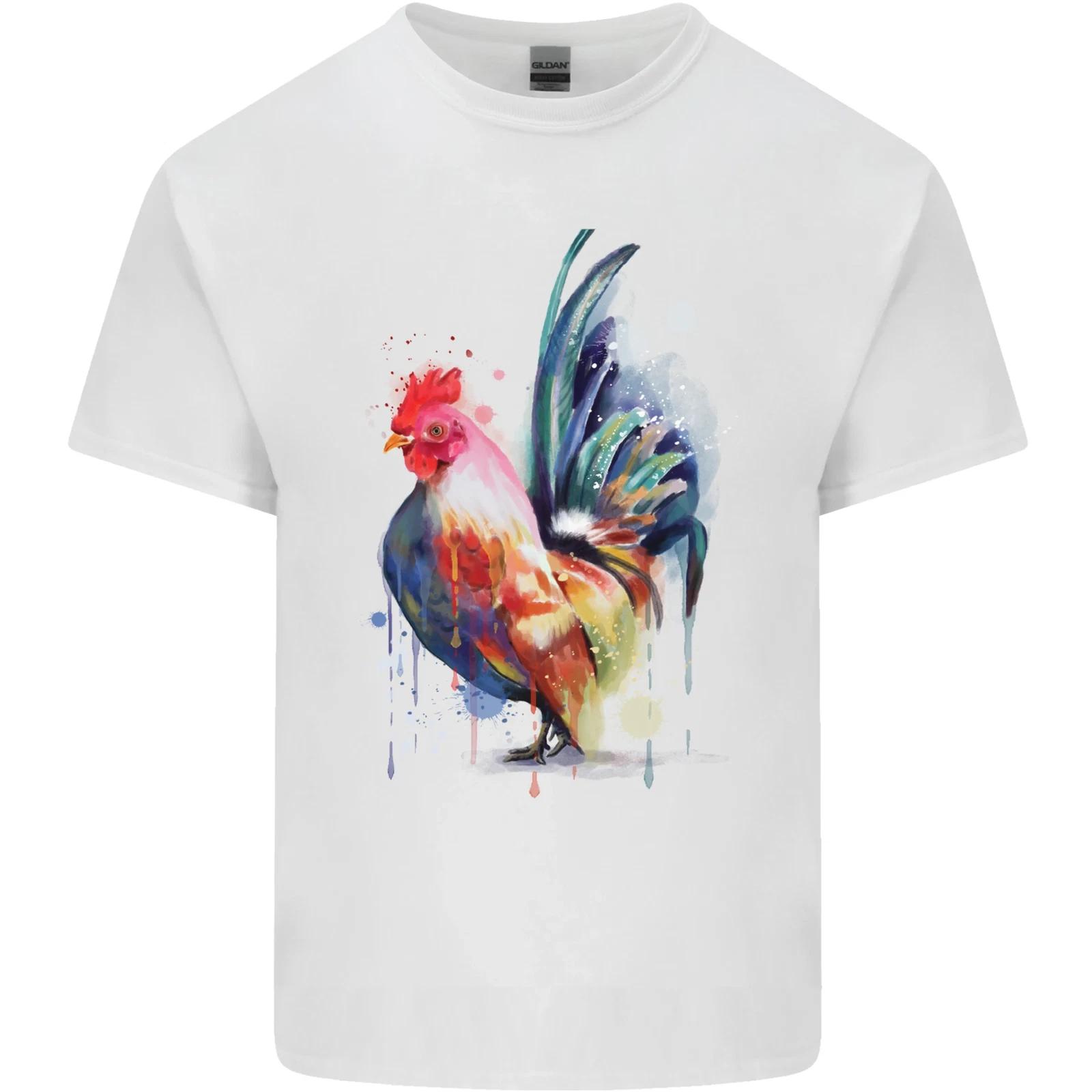 A Chicken Watercolour Kids T-Shirt Childrens L