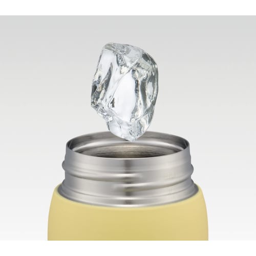 Skater (STOT3-A) 350ml Stainless Steel Mug Bottle with One-Touch Opening, Insulated, Double-Walled Vacuum Wall, Direct Drinking, Muted Yellow