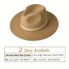 Stylish Wide Brim Panama Hat - UV Protection Unisex Beach Hat with Color Block Design, Breathable & Foldable for Summer Travel