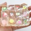 15Pcs Fruit Ice Cube Squeeze Toy Stress Relief Clear Cube Sensory Toy Soft Stretchy Transparent Cube Hand Relaxation Toy Party