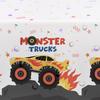 APOWBLS Monster Truck Birthday Party Tablecloth Supplies, 3 Pack Disposable Monster Theme Jam Party Decorations Table Cover, Monster Truck Table