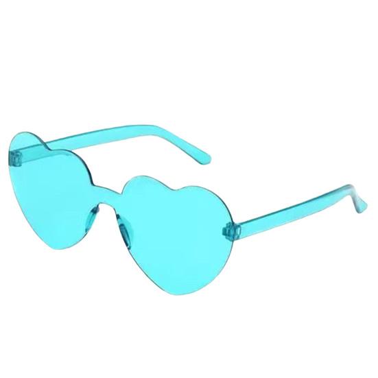 Lady Sunglasses Eye Protection Solid Color Cute Heart Shape Transparent Outdoor Sunglasses for Travel