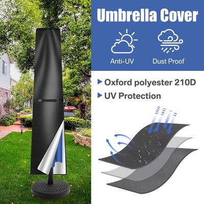 Parasol Cover Patio Umbrella Covers Waterproof Windproof Anti-UV with Zip 210D Oxford Fabric Cloth for Garden Outdoor Umbrella
