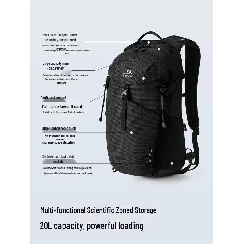 Pelliot Lightweight Outdoor Hiking Backpack 20L